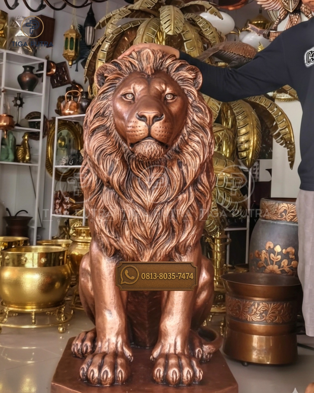 Patung Tembaga Singa Untuk Rumah Mewah