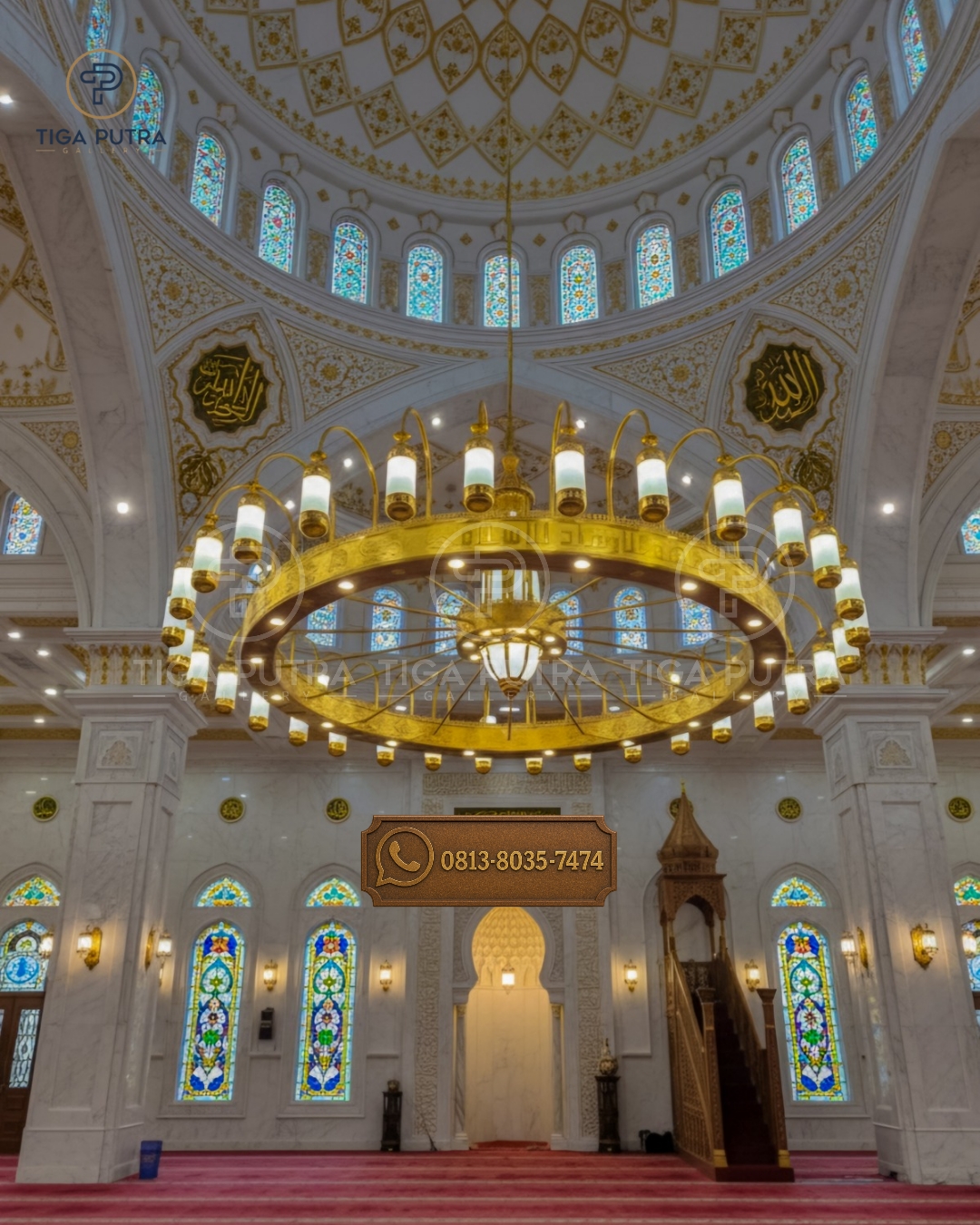 Lampu Masjid Model Nabawi 4 Meter – Desain Mewah & Elegan