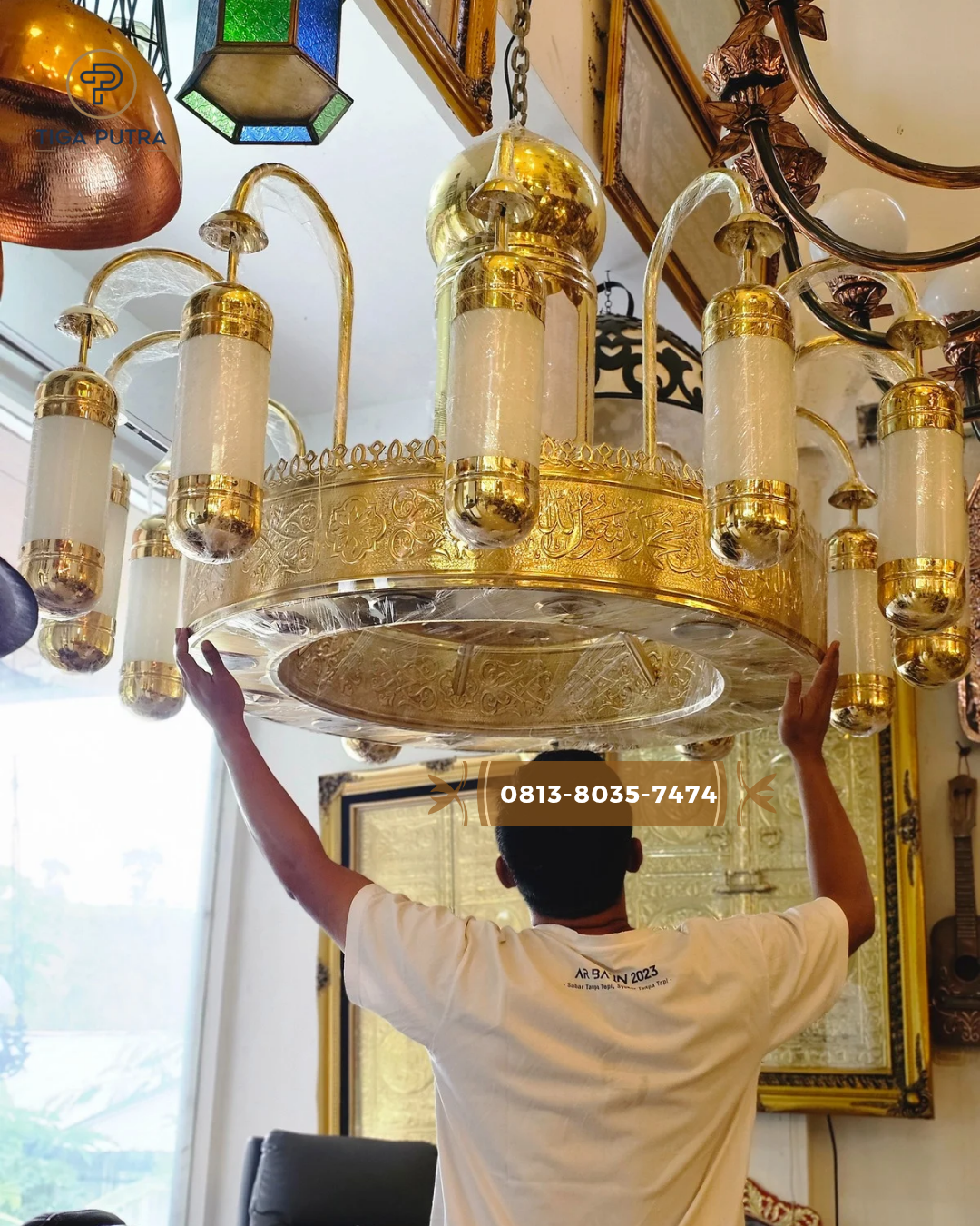Lampu Gantung Masjid Model Nabawi Bisa untuk Mushola Kecil