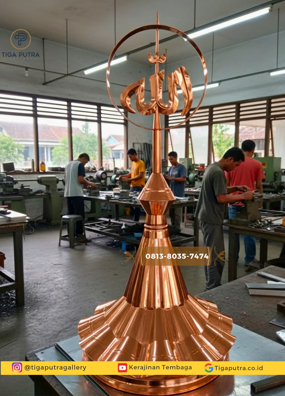 Mahkota Kubah Penangkal Petir dari Tembaga