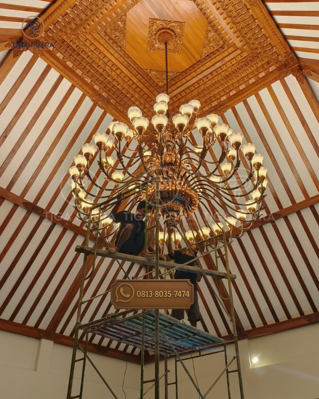 Lampu Gantung Masjid untuk Masjid Model Jawa Joglo