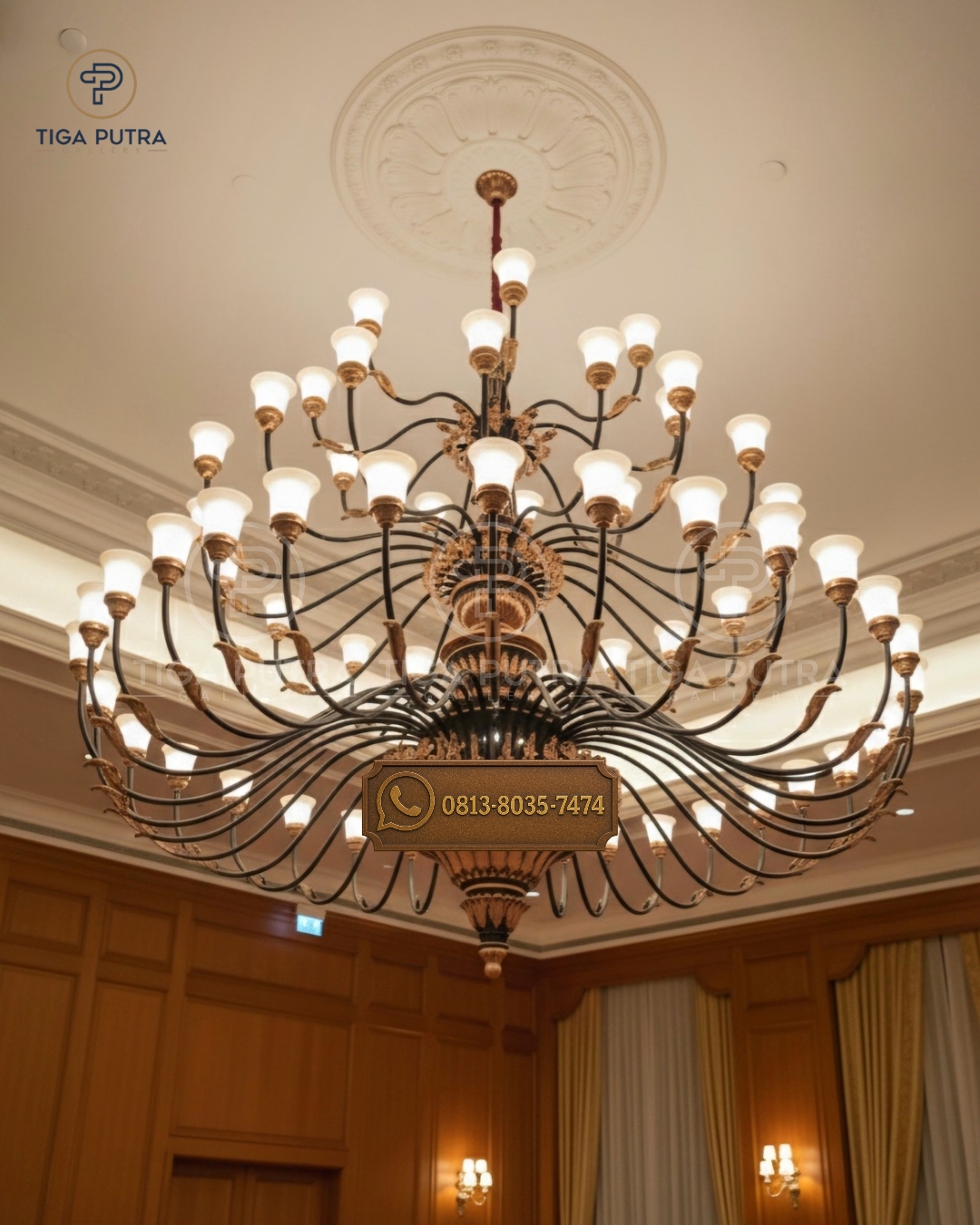 Lampu Gantung Hotel dari Tembaga – Desain Mewah dan Elegan untuk Ballroom
