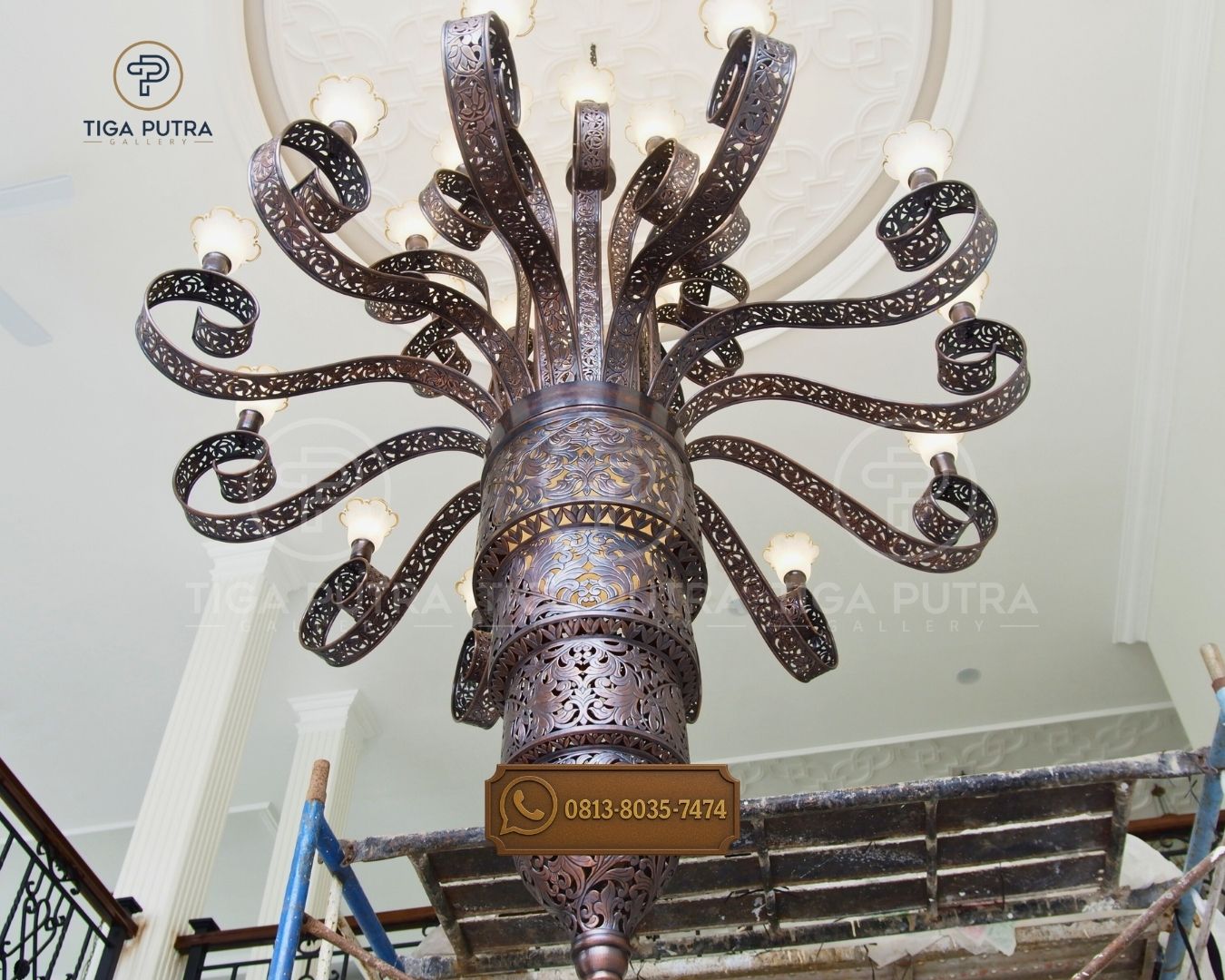 Lampu Rumah Klasik Mewah Full Ukiran | Pengrajin Tembaga Boyolali