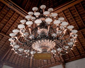 Lampu Gantung Pendopo Villa Besar dari Tembaga