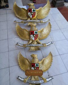 Jual Lambang Garuda Kuningan Berbagai Ukuran