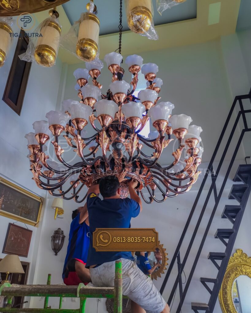 Lampu Gantung Joglo Tembaga