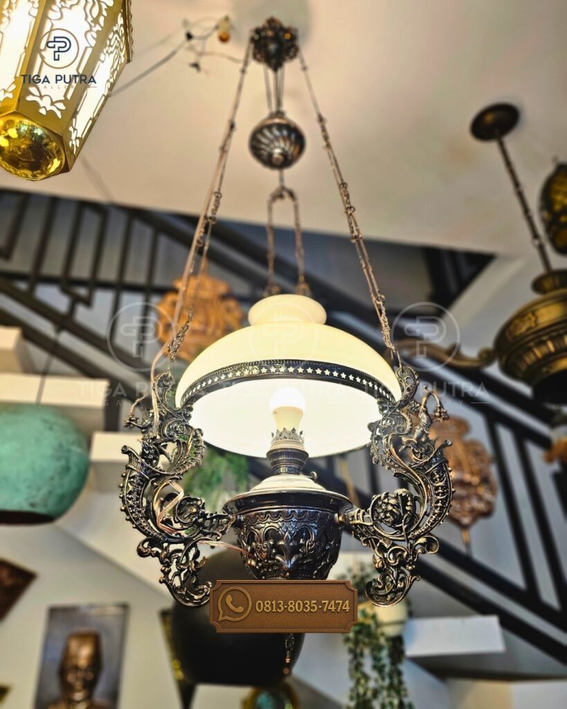 Lampu kerek kuningan antik