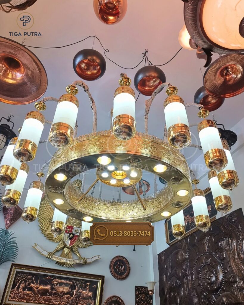 Harga Lampu Masjid nabawi 2 meter kuningan