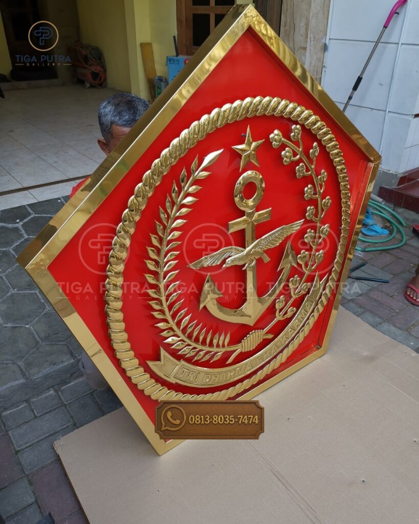 Jual Logo TNI dari besi kuningan